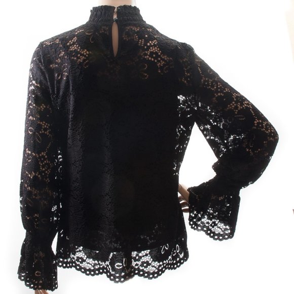 *** SOLD ***   New!! ADRIANNA PAPELL Black Lace Top & Cami - Picture 4 of 5